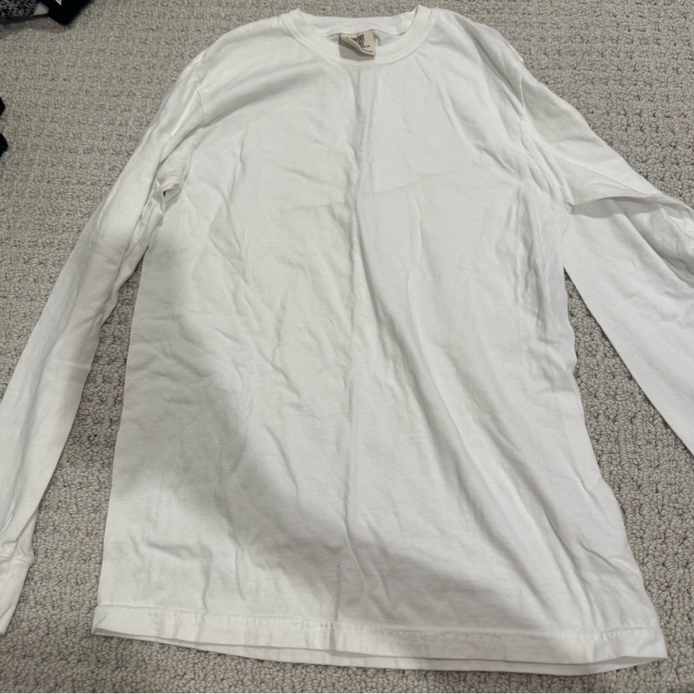 Comfort Colors White Long Sleeve Tee